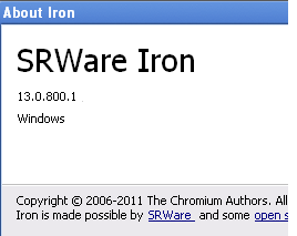 SRWare Iron 13.0.800.1